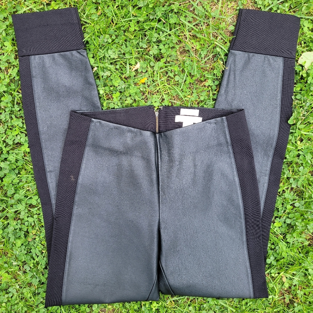 J Crew Black Size 2 Black Faux Leather Leggings